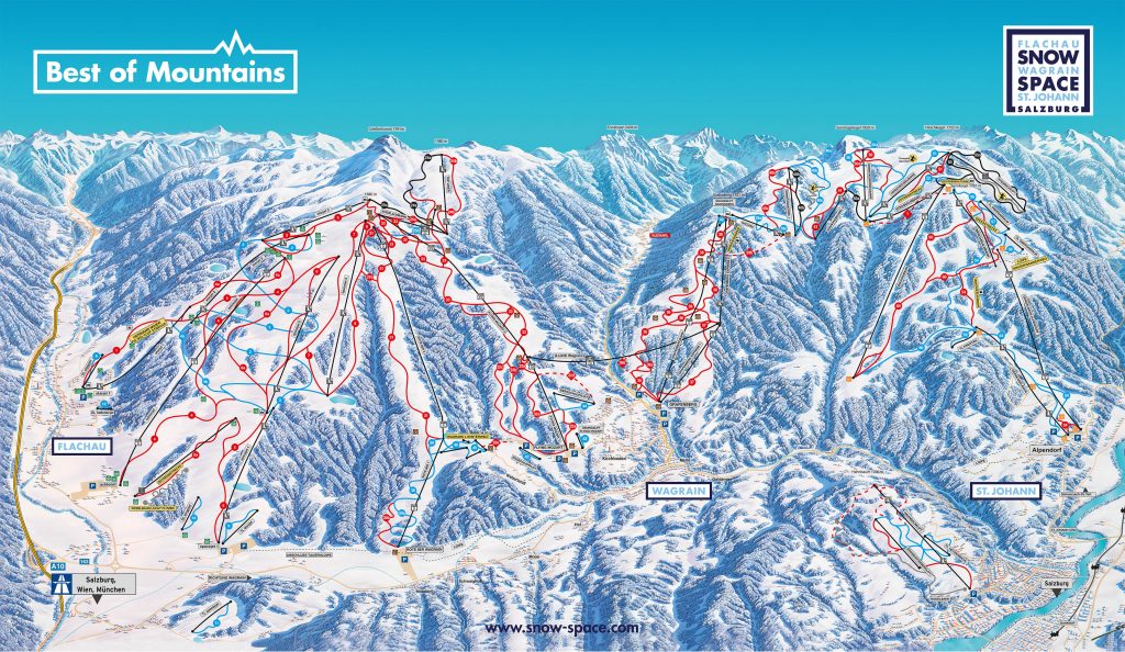 Pistenplan Flachau