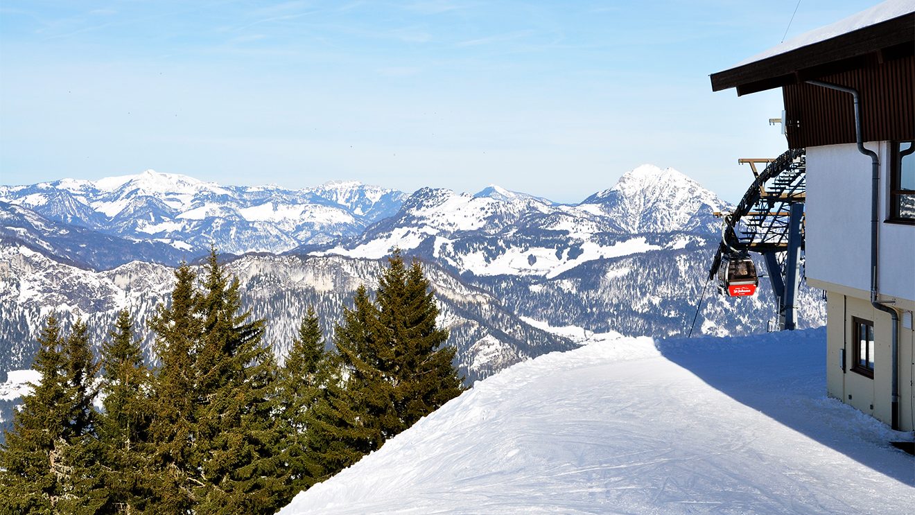 Berge soweit das Auge reicht - das Panorama auf dem 1604 Meter hohen Harschbichl @ Skiing Penguin