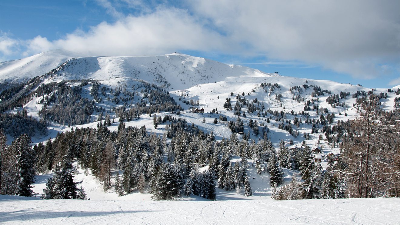 Vormittags liegt der Kornock ganz fein in der Sonne © Skiing Penguin