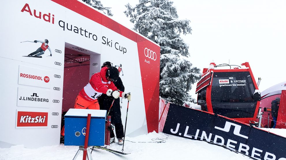 Am Start vom Audi quattro Ski Cup in Kitzbühel © Skiing Penguin