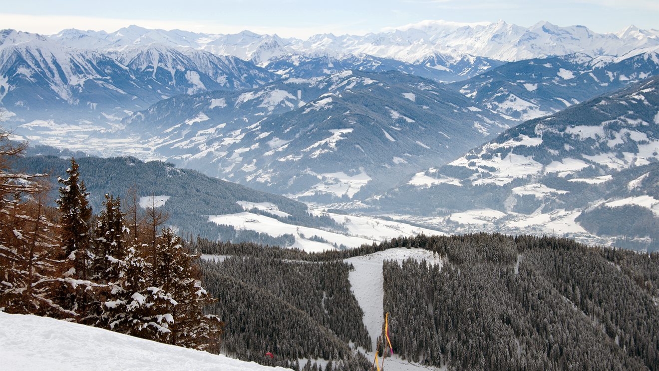 Der Name verspricht nicht zu viel: Panorama so weit das Auge reicht © Skiing Penguin