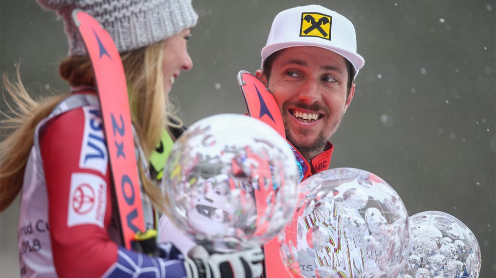 Mikaela Shiffrin und Marcel Hirscher © GEPA pictures/ Daniel Götzhaber