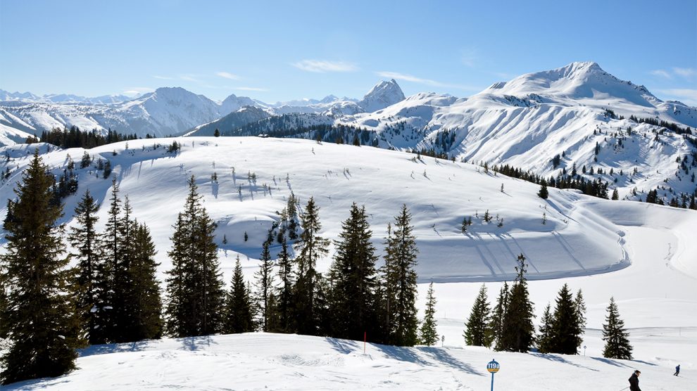 Pisten mit Panorama in Westendorf © Skiing Penguin