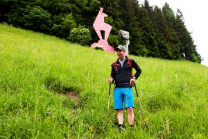 Guide Benjamin Raich im Zielhang der Streif @ Skiing Penguin