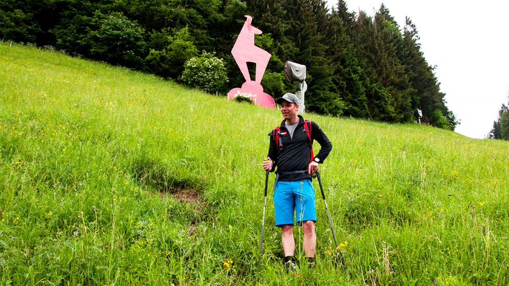 Guide Benjamin Raich im Zielhang der Streif @ Skiing Penguin