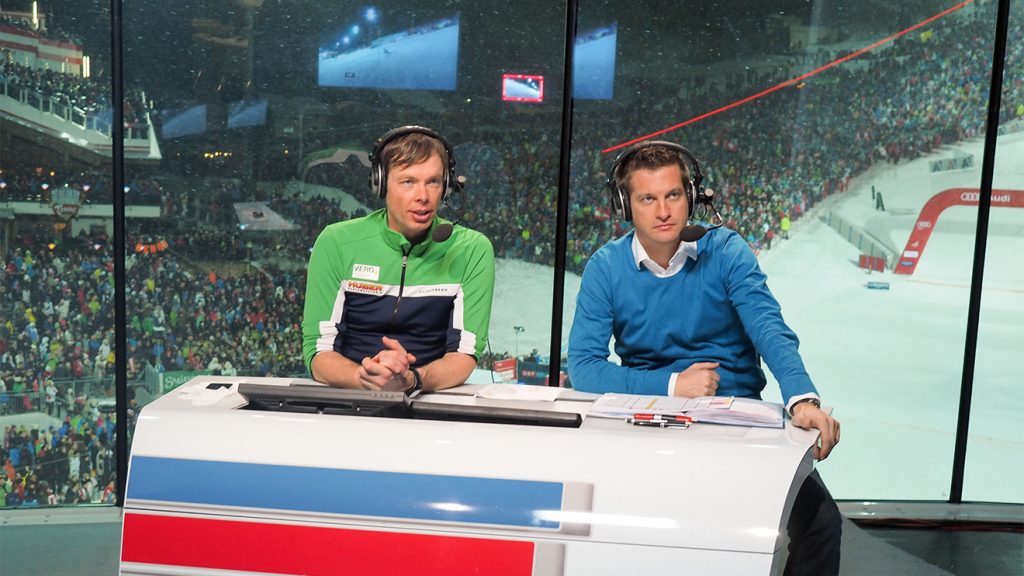 Thomas Sykora und Oliver Polzer beim Nightrace in Schladming © ORF