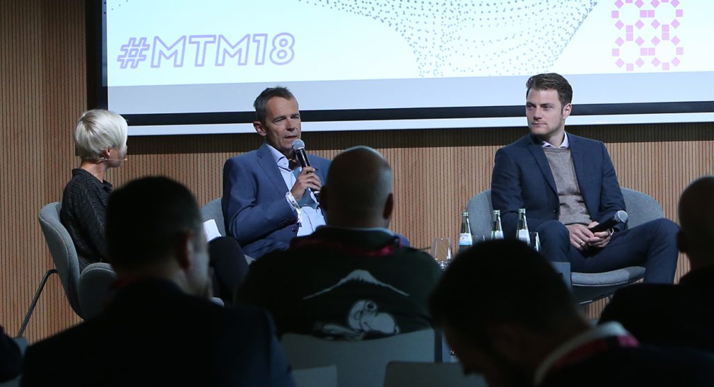 Walter Vogel vom DSV und Florian Fehr von Viessmann bei den Medientagen in München ©Medientage