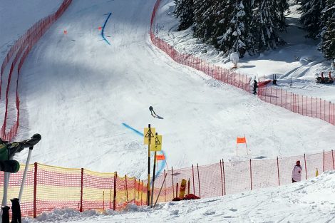 Der Slowene Klemen Kosi bei seinem Trainingslauf. Am Freitag fuhr er in Wengen noch die Kombination © Skiing Penguin