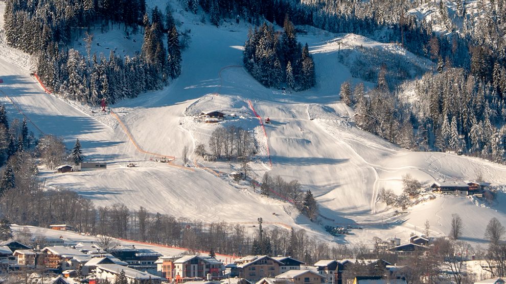 Auf dem Ganslernhang (rechts) soll die Interski 2023 steigen © Skiing Penguin