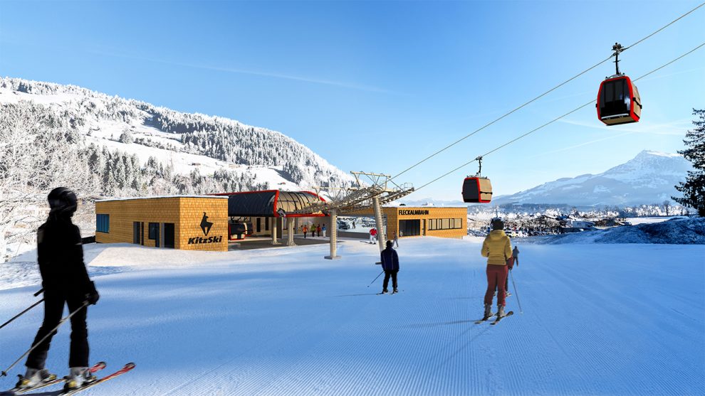 Die Talstation der neuen Fleckalmbahn © Bergbahn Kitzbühel