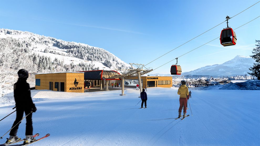 Die Talstation der neuen Fleckalmbahn © Bergbahn Kitzbühel