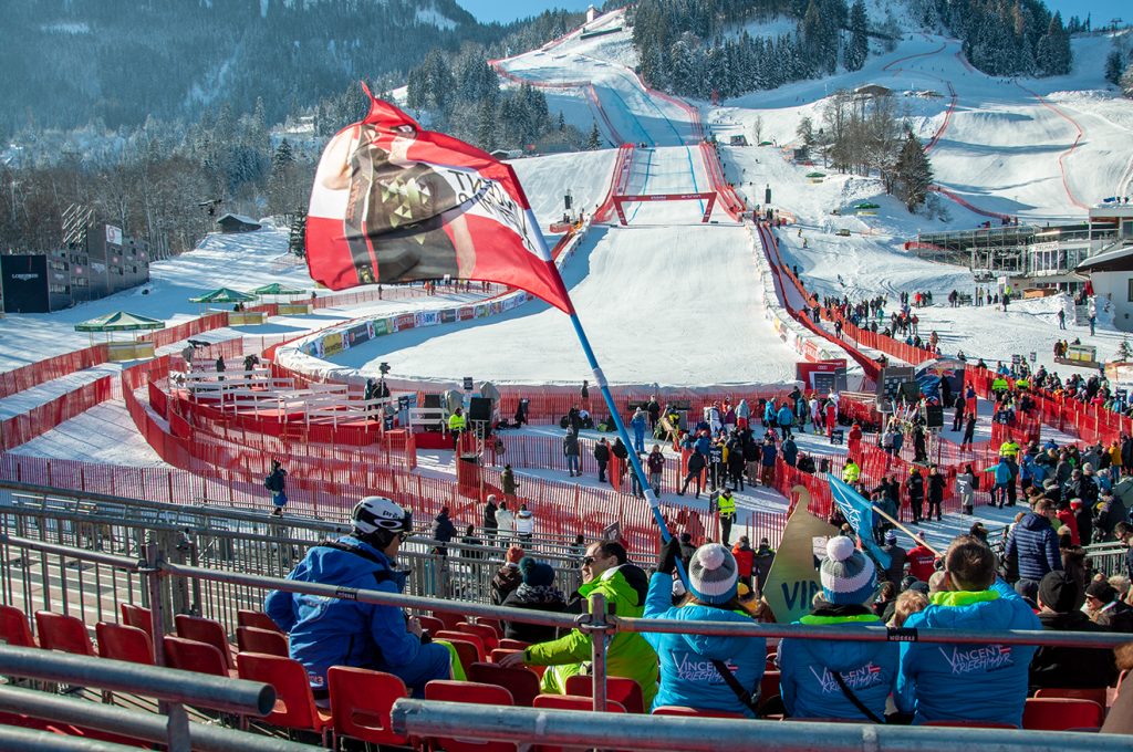 Ein Bild vom Abfahrtstraining 2019 - vier Tage vor dem Rennen © Skiing Penguin