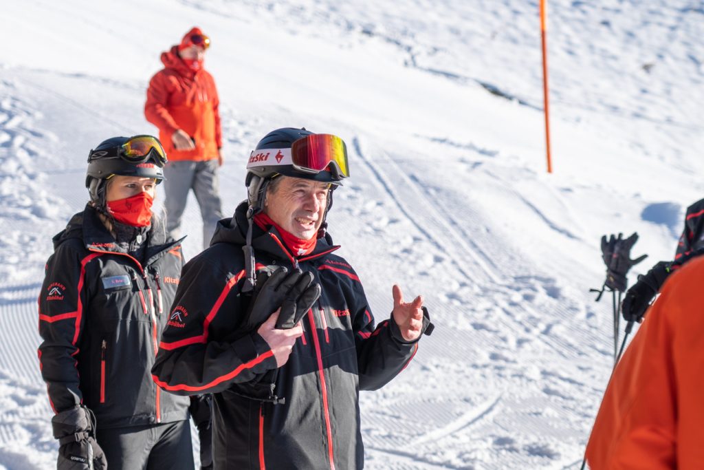 Bergbahn-Boss Anton Bodner beim Pressetermin auf dem Horn © Skiing Penguin