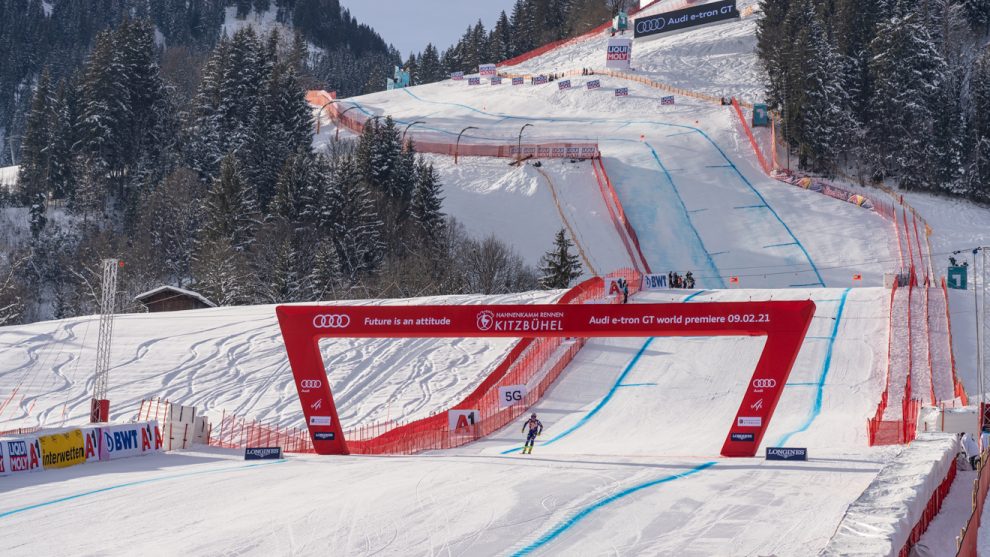 Keine Fans, dafür Kaiserwetter beim ersten Training auf der Streif © Skiing Penguin